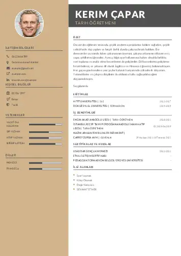 Tarih Öğretmeni Cv Örnekleri cv indir